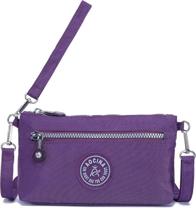 AOCINA Small Wristlet Wallet for Women RFID Blocking Crossbody Purse Gifts for Valentines Day Nylon Cell Phone Purses - Image 1